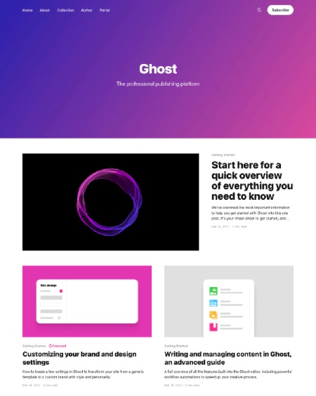 Casper theme thumbnail
